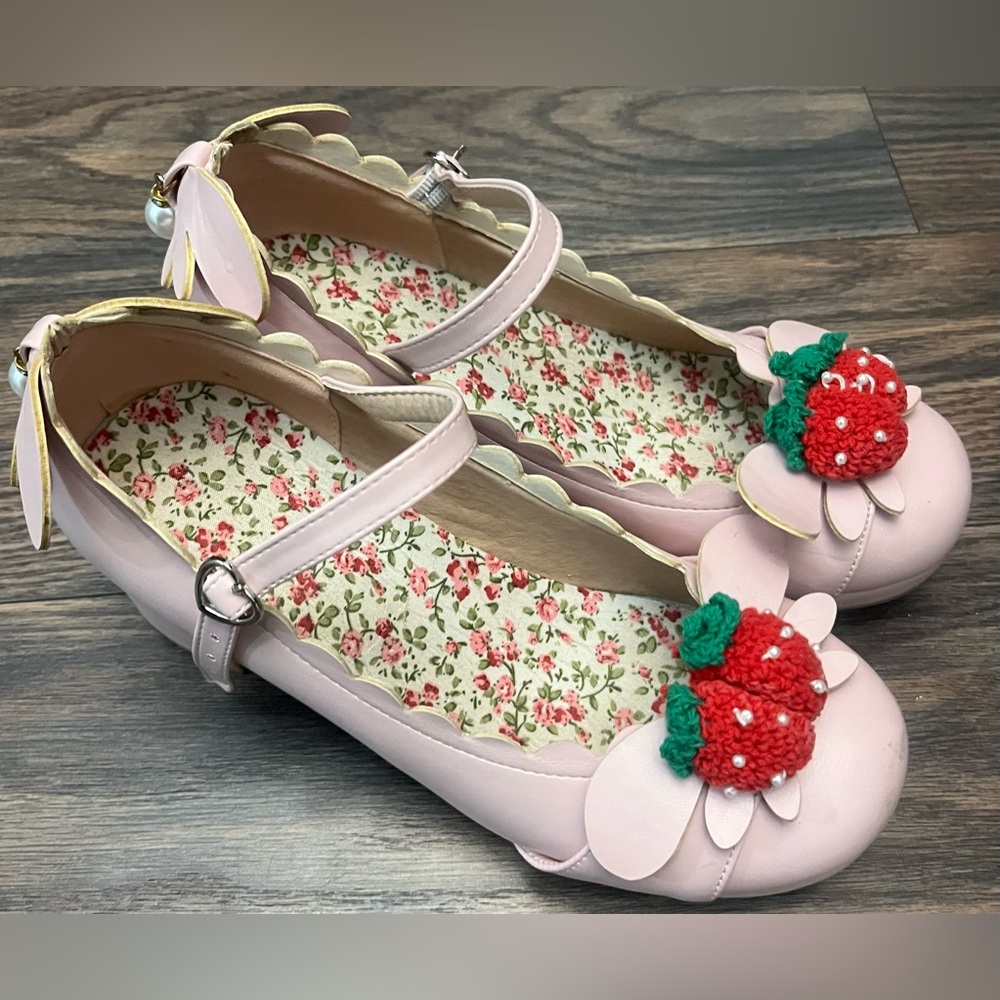 Charming Pink Heels with Strawberry Accent